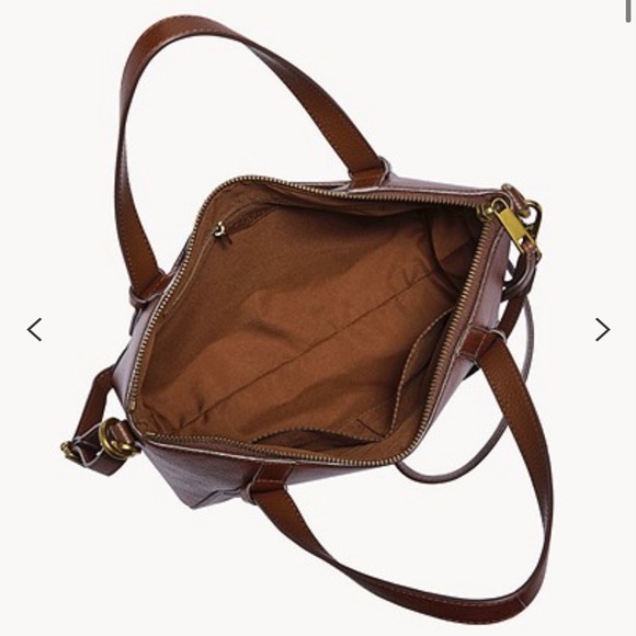 NEW! Fossil Avondale Leather Satchel - Picture 7 of 9